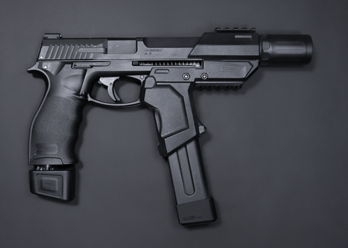 PC02 Tactical Conversion Kit B – Black (Engraved Edition) for UMAREX HDP50